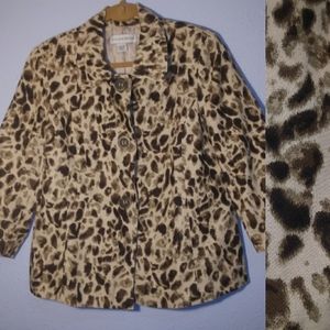 Sag Harbor Leopard Jacket Large